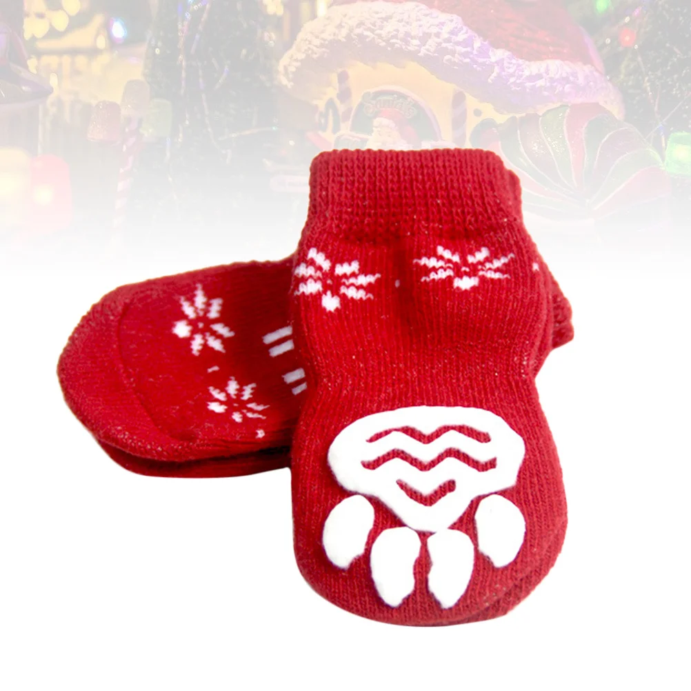 

8 Pcs Merino Wool Socks Xmas Stockings Puppy Kitten Christmas Pet Warm for