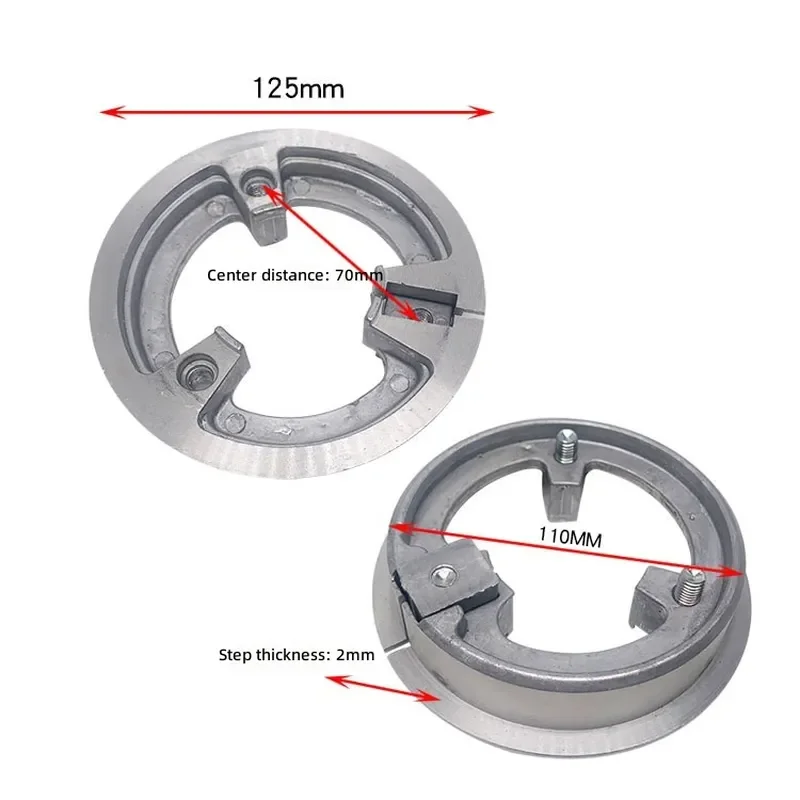 for Electric Vehicle Drum to Disc Brake Conversion Kit 110mm Inner Diameter Universal Tension Ring Flange Hub Brake