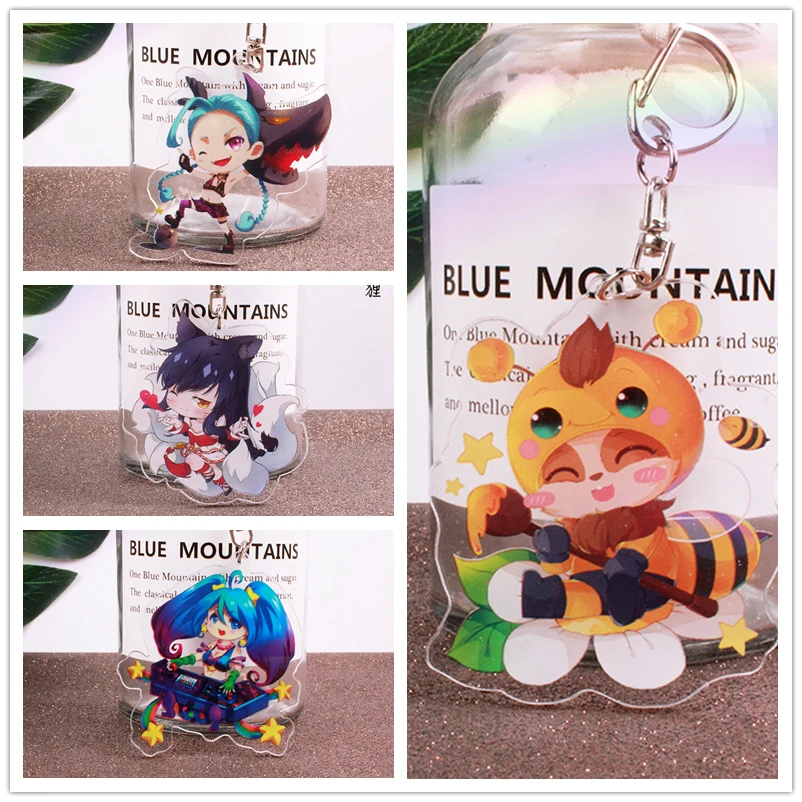 Game LOL Cosplay Star Guardian Ahri Luxanna Crownguard Teemo Xayah Soraka Kaisa Lulu Keychain Accessories Cosplay Cartoon Badge