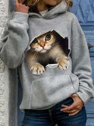 Funny Cat 3D Print Hoodies Men Women Fashion Animal Casual Autumn New Sweatshirts Oversized Hoodie Pullovers Tracksuit Clothing