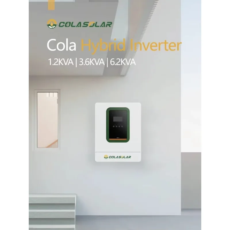 High-Power 1.2KVA-3.6KVA-6.2KVA All-In-One Pure Sine Wave Solar Inverter MPPT Solar Panel Portable Stations Flashlight LiFePO4