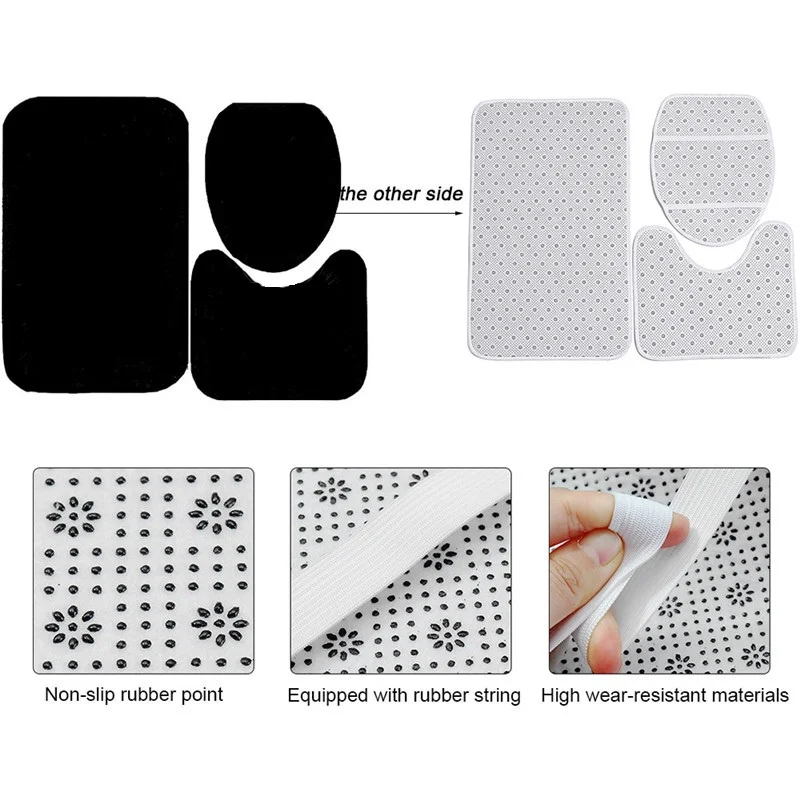 ROCKY BALBOA 3D Shower Curtains Waterproof Bathroom Curtain Anti-slip Bath Mat Set Toilet Rugs Carpet Home Decor H01