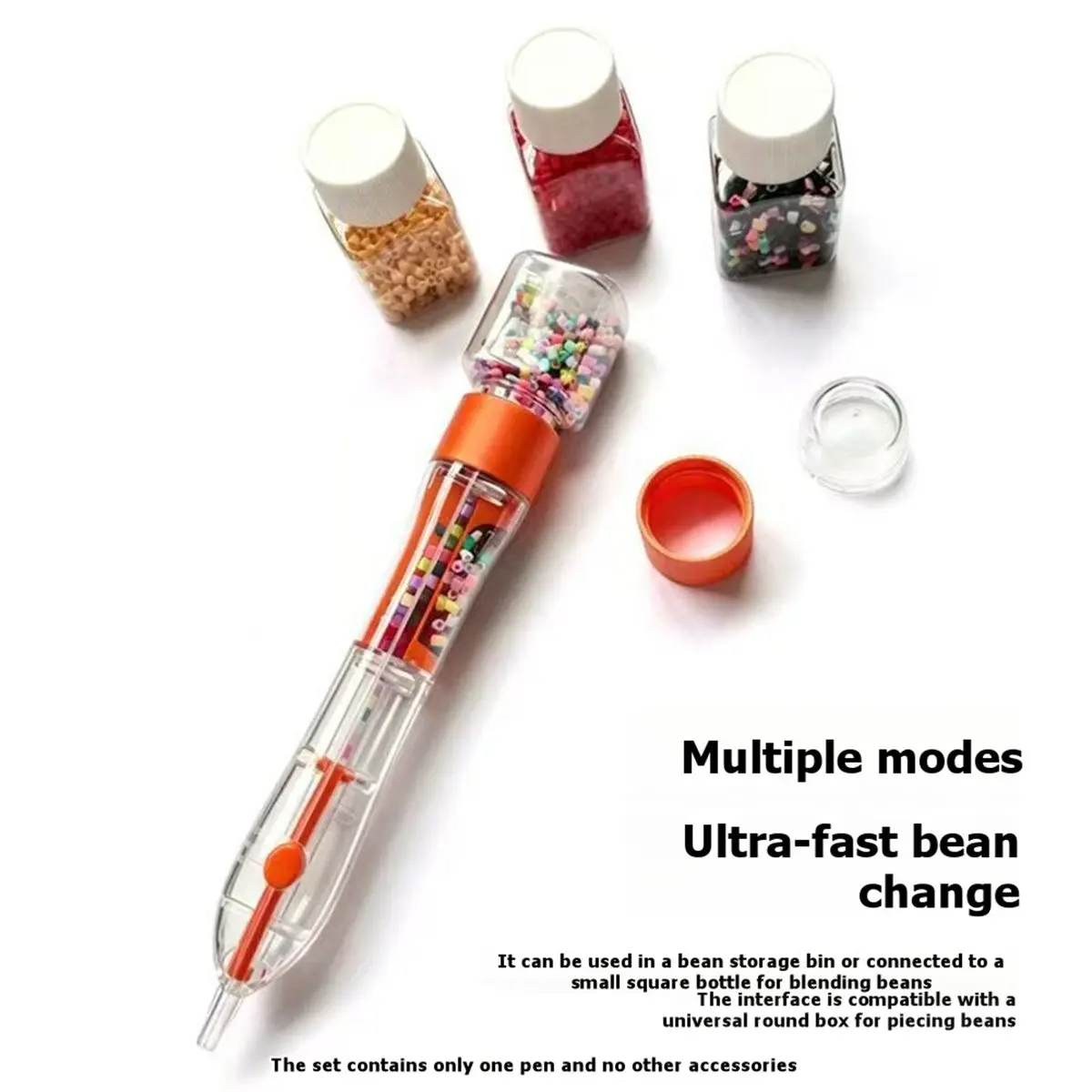 PHONE&GEAR Press-Type Bead-Dotting Pen A Diy Craft Aid Tool Automatic Material Replenishment Transparent Bead Dispenser Pen