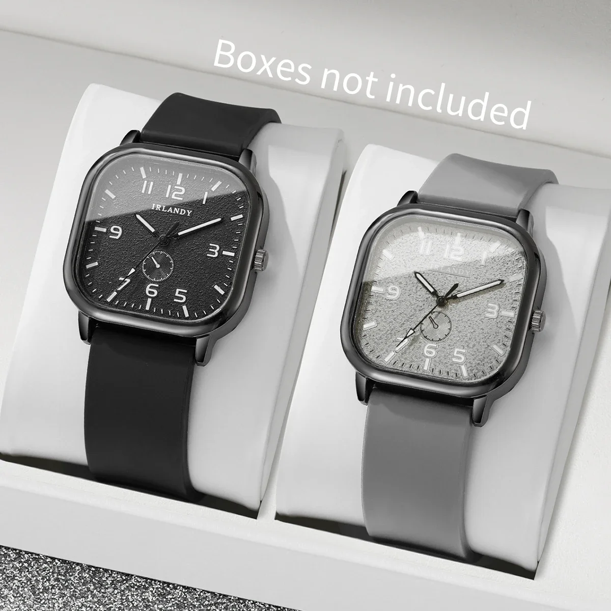 1/2/3PCS Fashion Square Women Watches Casual Silicone Strap Quartz Watches Sports Wristwatch For Men Women Students（Without Box）