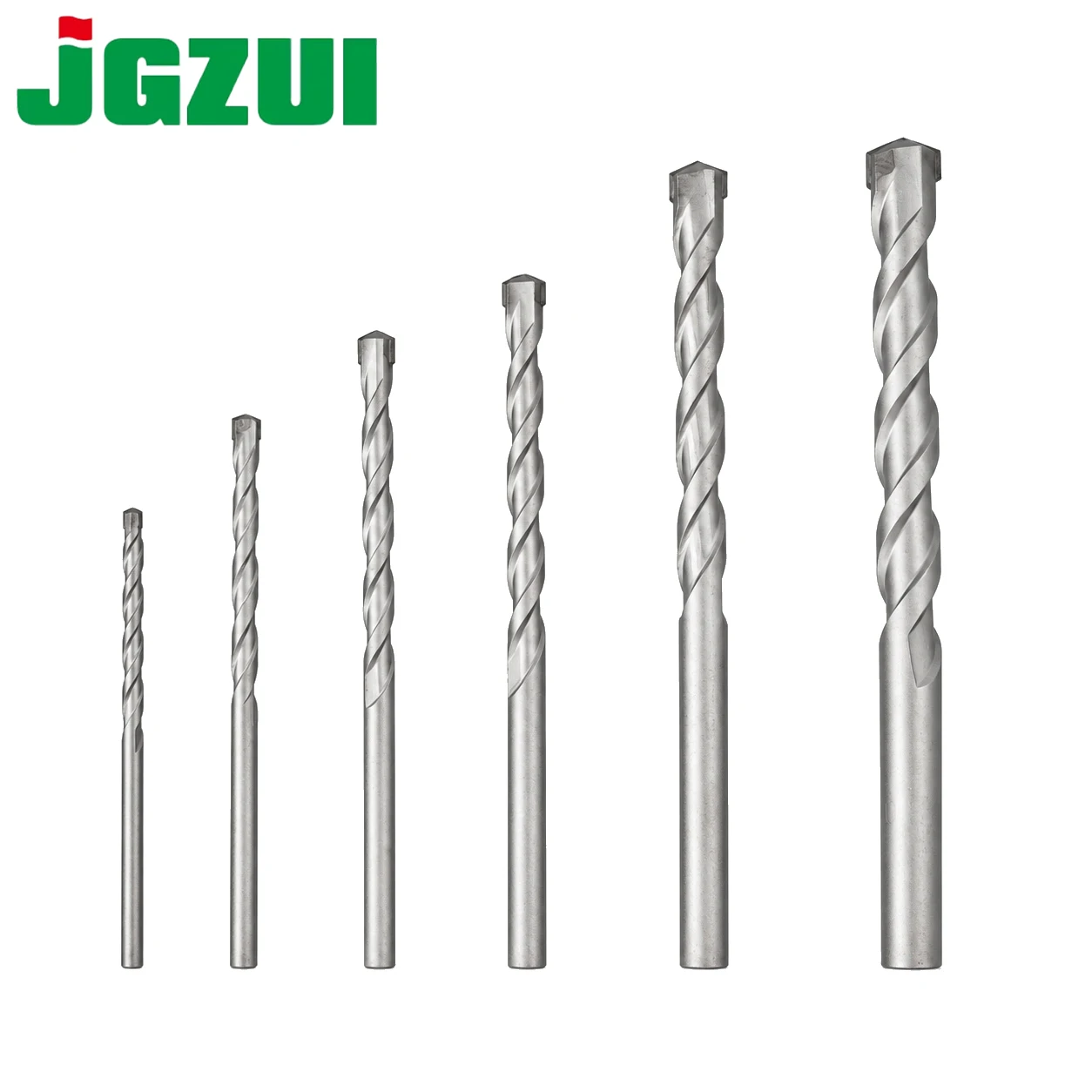 JGZUI Round Shank Spiral Masonry Impact Drill Bit Carbide Tip For Wall Concrete Cement Brick Drilling Task