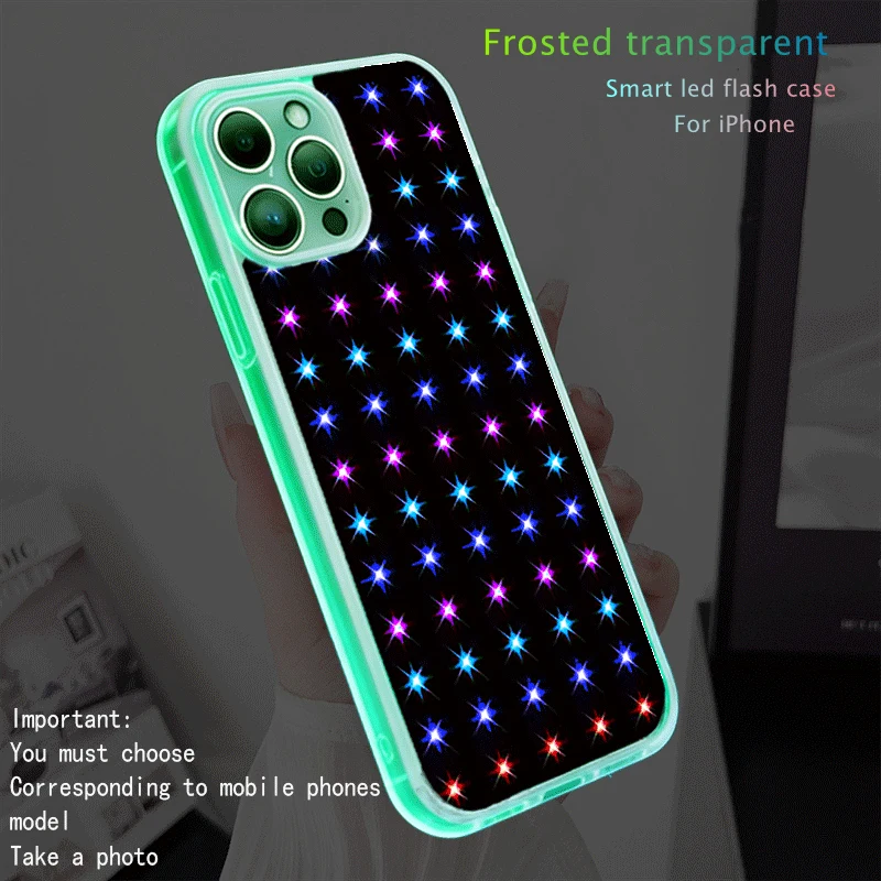 

New Border Transparent Clear LED Lighting Up Phone Cases For iPhone 17 16 Pro Max 15 14 Plus 13 12 Glowing Clear Phone Cover