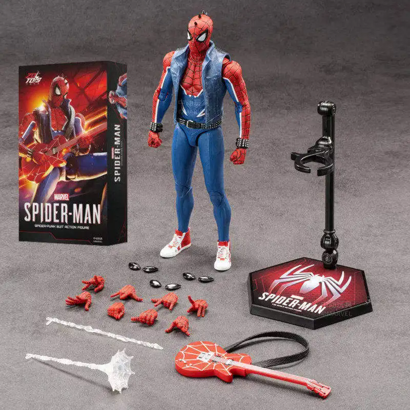 

Оригинальная коллекционная фигурка ZD TOYS SPIDER-MAN SPIDER-PUNK SUIT с подвижными суставами, модель-статуэтка, игрушка для взрослых, подарок на день рождения