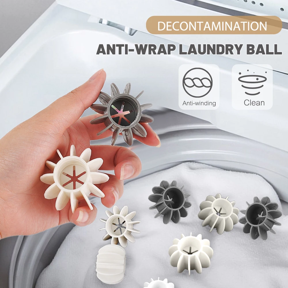 Anti-tangle Laundry Ball Reusable Silicone Magic Cleaning Balls Tools for Home Washing Machine  Decontaminate Household Supplies