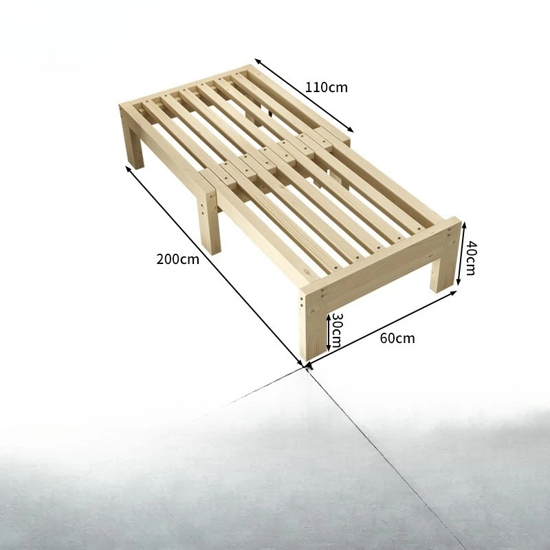 Environmentally friendly solid wood sofa bed telescopic bed pull-out bed small apartment living room tatami simple push-pull