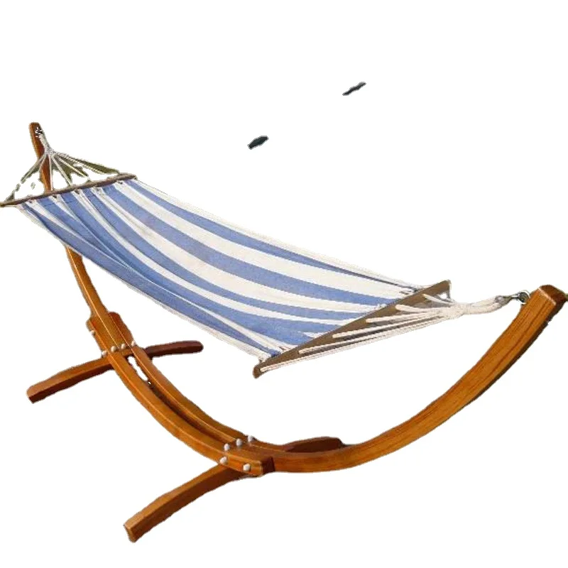 

Wood Canyon Patio Hammock with Stand Curved Arc Swing Chair Double 2 Person Bed