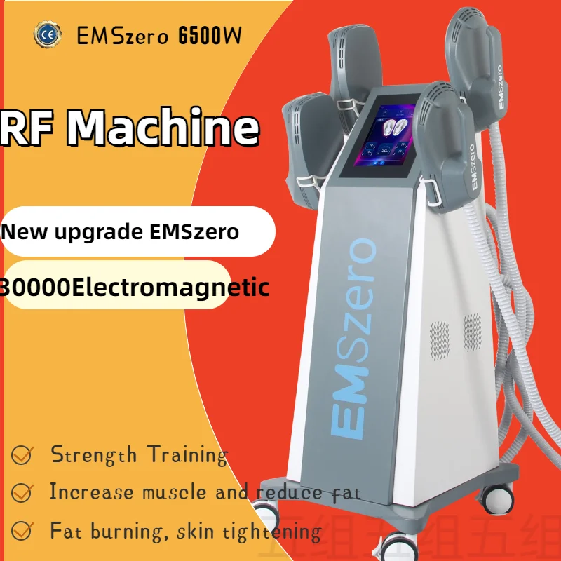2025 EMSzero Neo 15 Tesla 6500w Muscle Body Sculpting Hiemt EMS Machine 4 Handle RF and EMS Pelvic Stimulation Pad optional