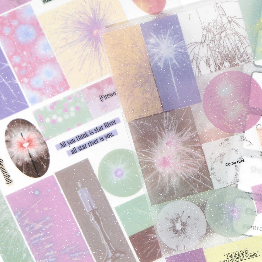 4 نمط 2 قطعة التوضيح الرجعية تألق الرمال الحرفية الحيوانات الأليفة يموت قطع ملصق DIY بها بنفسك المواد اليدوية سجل القصاصات لاصقة تزيين