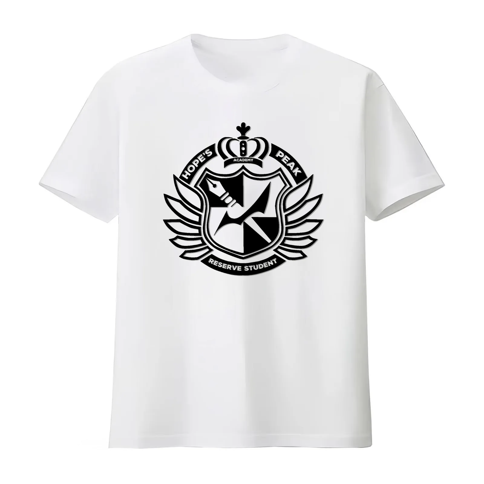 Hope's Peak Reserve Student T-Shirt Summer Casual Cotton Tee Oversized Streetwear Tops Vintage Graphic Print 100% Cotton