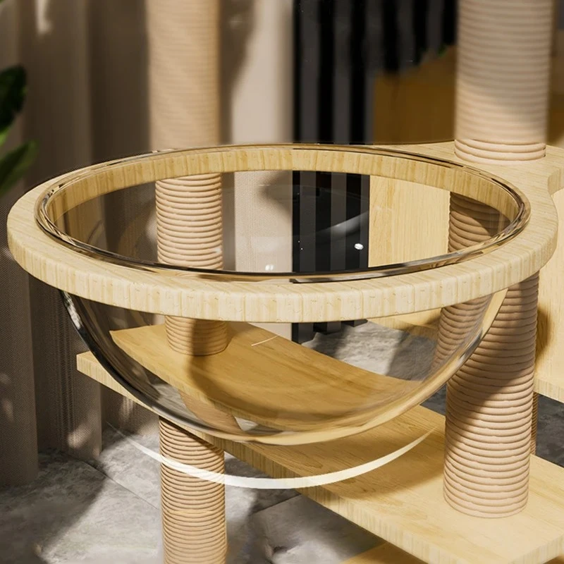 

l All kinds of cat climbing frame cat tree with cat nest integrated climbing play protection furniture fashion