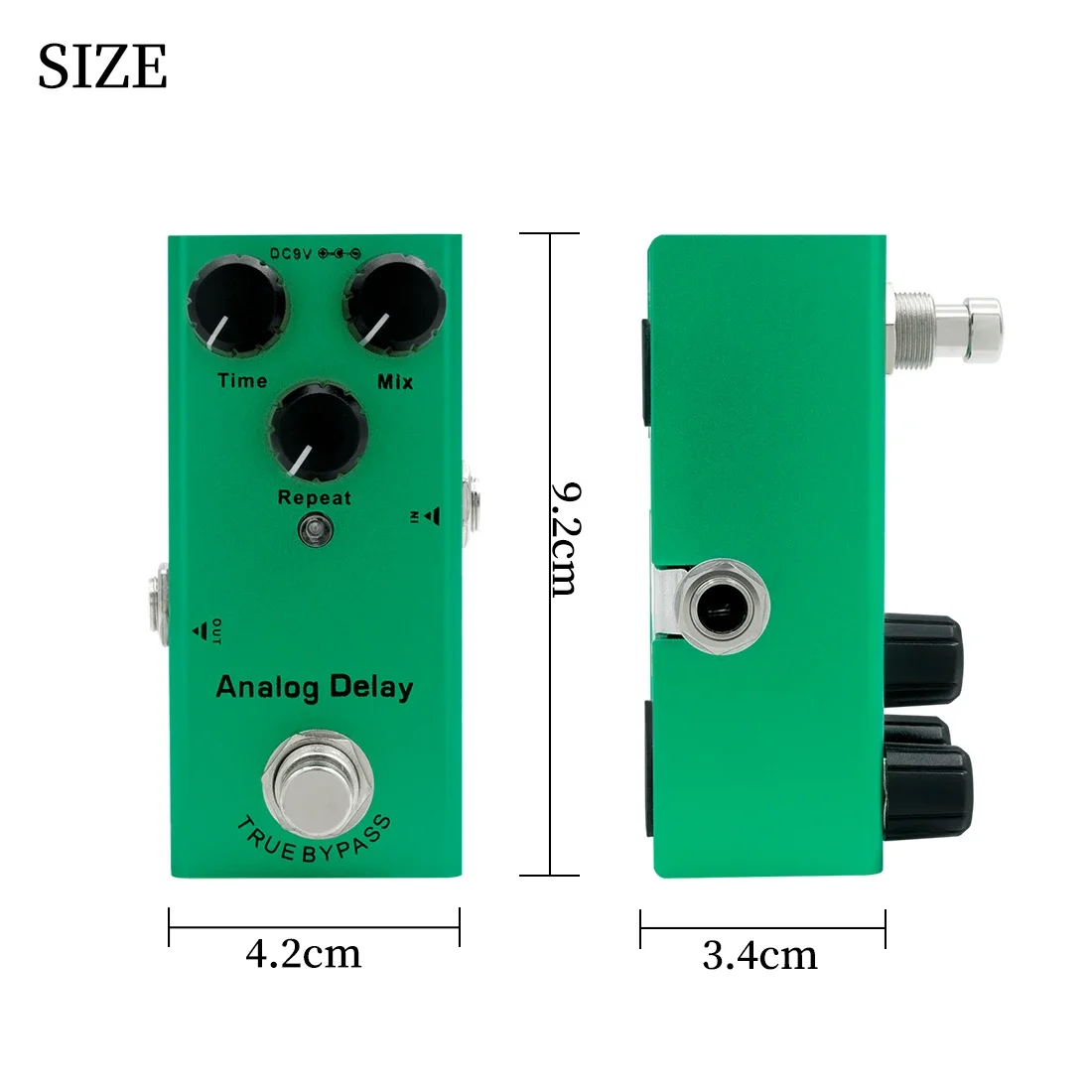 Electric Guitar Effect Pedal ZP -10 Analog Delay Effect True Bypass Delayed Echo Metal Case Electric Guitar Accessories & Parts