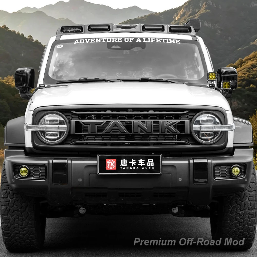 For 2021-2025 GWM Tank 300 Grille Modification, Old‑to‑New TANK Letter Badge, Exterior Decor Replacement Auto Accessories