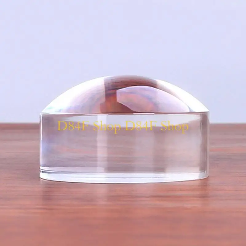 D84F Portable 8X Magnifier Lens Full Clear Acrylic for Improved Reading Experience and Decorative Use