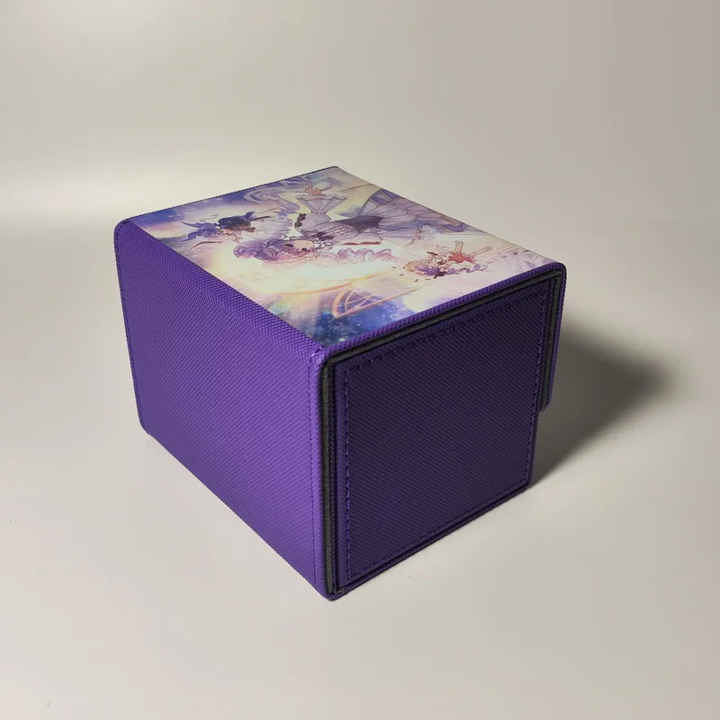 Yu Gi Oh Acg Card Box Diy Selettrice Vaalmonica Anime Game Ocg Tcg Ptcg Trading Card Storage Box Pu Leather Collection Box 100+