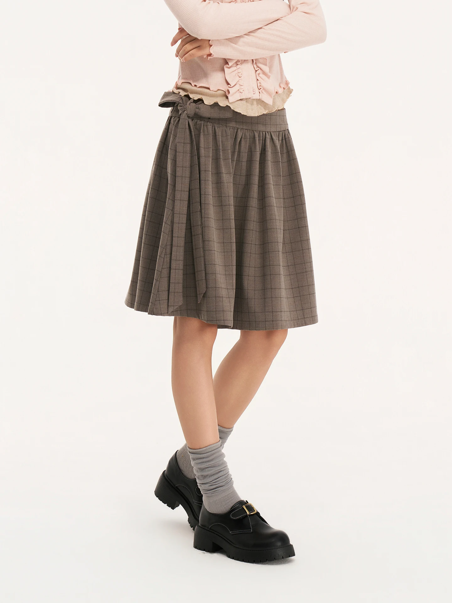 

High Waist A-Line Skirt AXIA Women's Cheered Flared Skirts Autumn Winter Vintage Sle with Sa Casual Date Wear