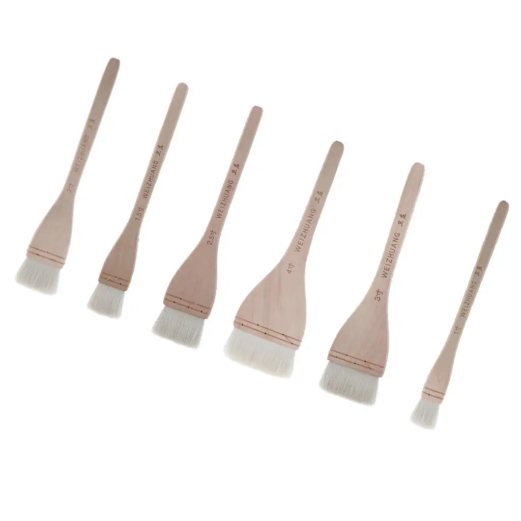 Professional Art Brushes Flat Pointed Handle for Acrylic Painting