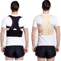 Adjustable Black Back Posture Corrector Shoulder Lumbar Spine Brace Support Belt Health Care for Men Women Unisex