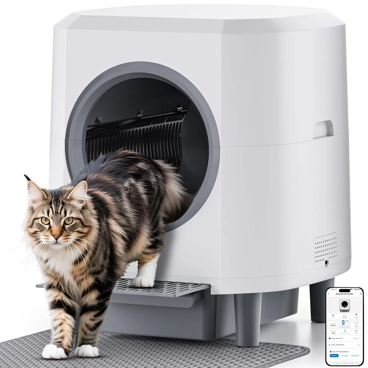 Automatic Litter Box, Self Cleaning Litter Box, Odor Control, 90L Capacity, Customized