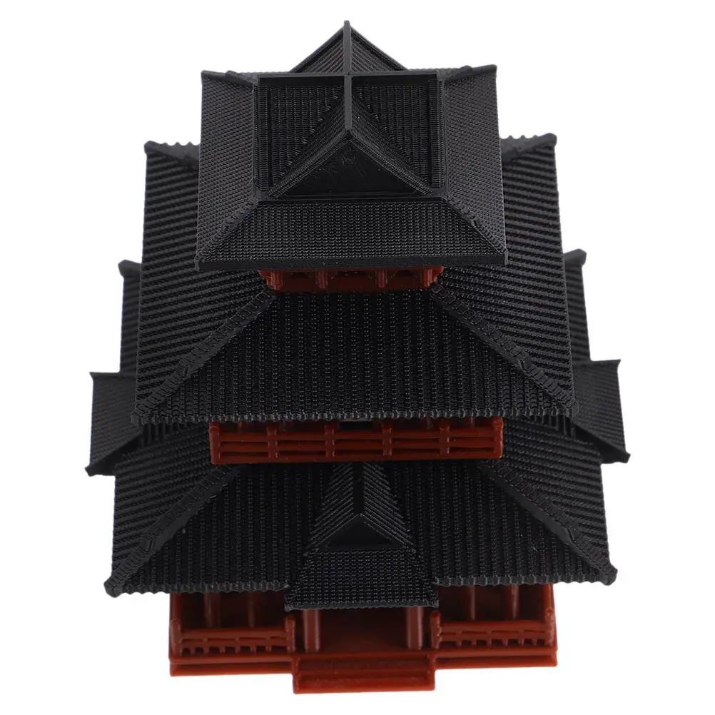 Mini Asian Architectural Micro Landscape Twin Towers Stilt Fish Tank Decoration Zen Garden Bonsai Aquarium Ornament