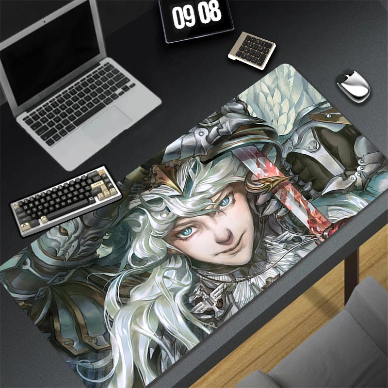 

Pattern Game Black Mousepad Pad Rubber Mouse Mat Desk Gaming Non Slip Table Mat PC Gamer Cabinet Mousepad B-berserk Keyboard Pad