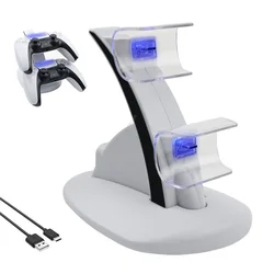Dual Fast Charger Stand Base for Sony PS5 Controller Wireless Joystick Charging Dock Cradle Holder For PS5 Gamepad Accessories