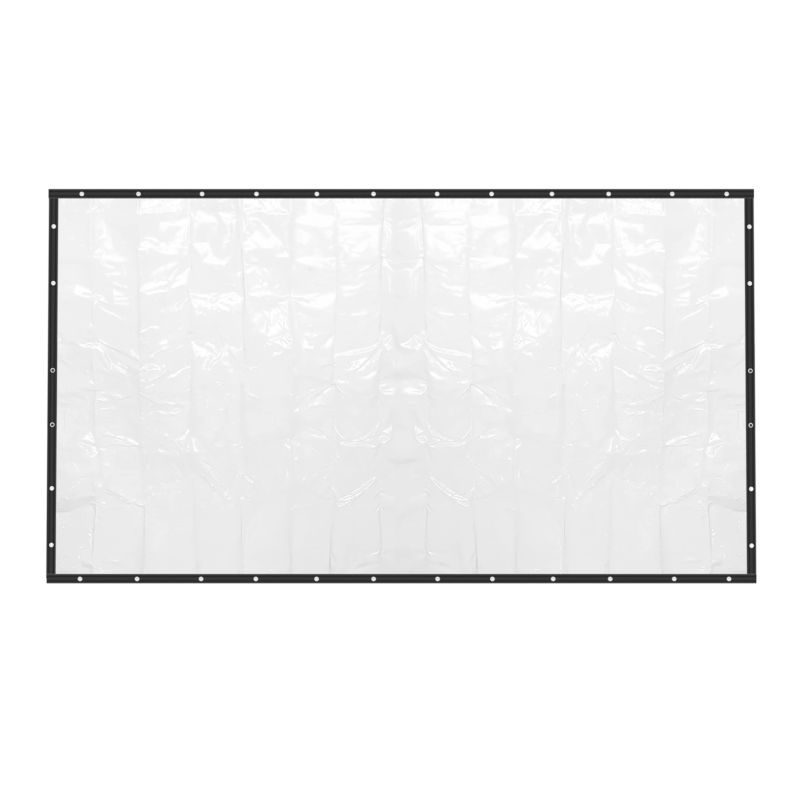 Outdoor Curtains, Canopy Waterproof, 8x16ft 2.5x5m, PVC 0.5mm Black Edge, Transparent Clear View, Durable Rain Protection
