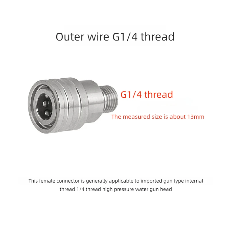 SS 1/4 Quick Connector Holder With Various Fitting Thread M14 G1/4 For High Pressure Car Wash Gun Quick Coupling Adapter image 2
