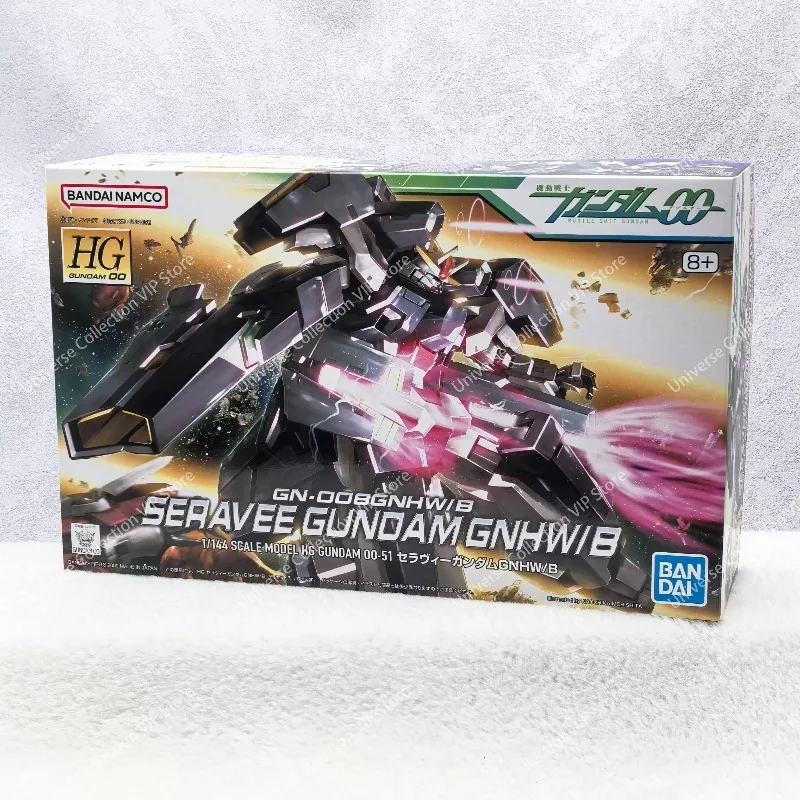 В наличии: Оригинальный пластиковый сборный конструктор Bandai HG 1/144 GN-008GNHW/B Seravee Gundam GNHW/B Mobile Suit Gundam 00, коллекционная модель