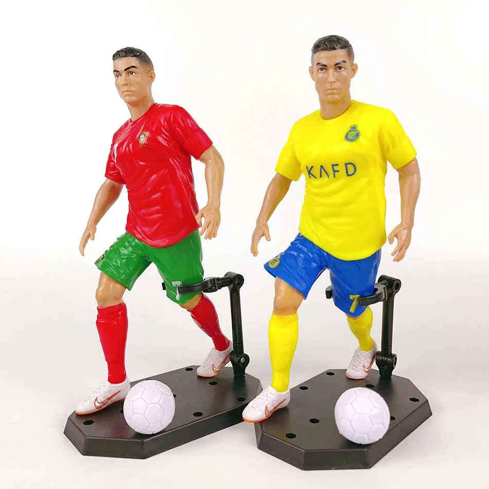 6 figurine di calcio C.Ronaldo Messi Mbappe, forniture per tifosi e souvenir per il Real Madrid e Barcelona