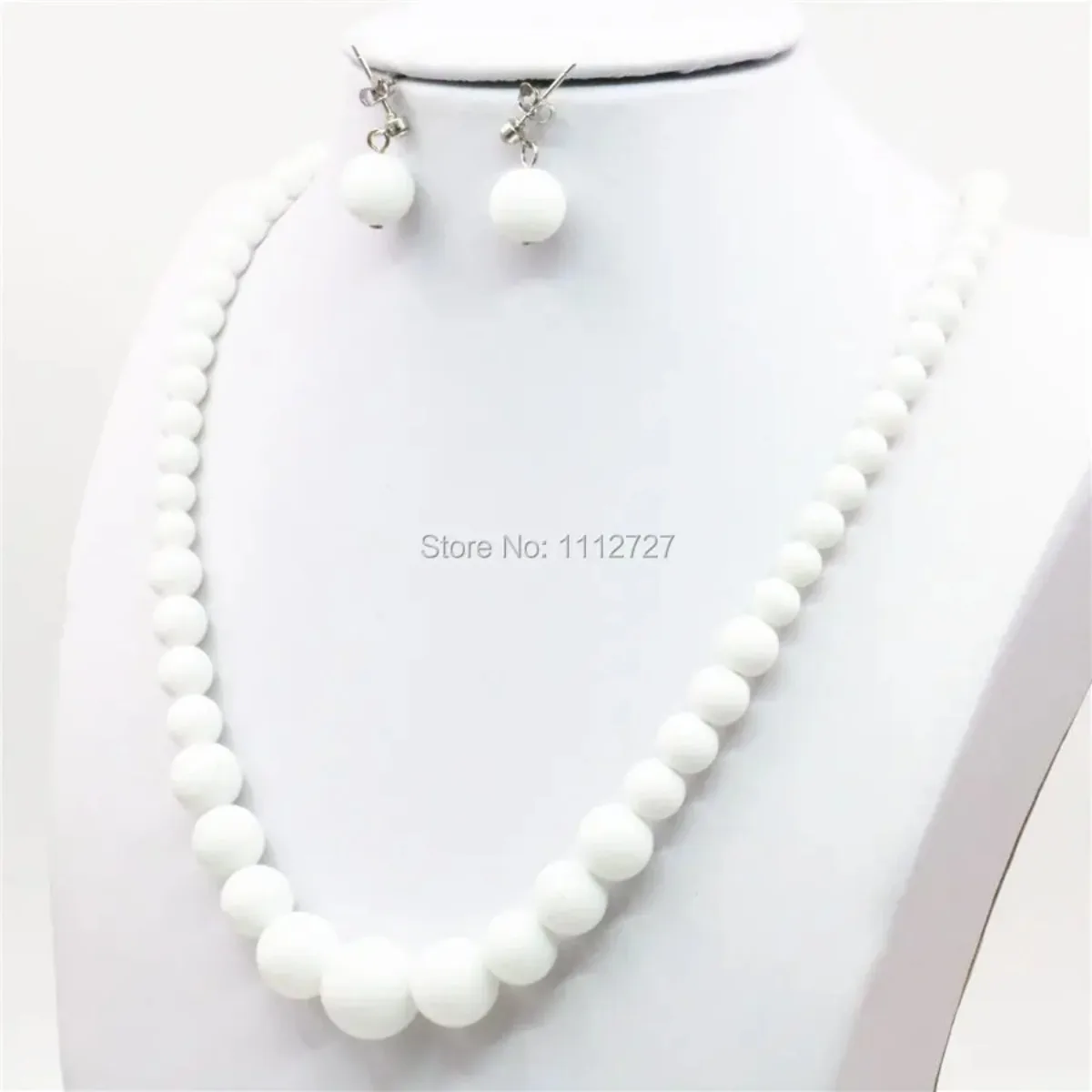 6-14mm Accessories Crafts White Beads Women Girls Gifts Jewelry Making Stones Necklace Chain DIY Earrings Sets Fitting Female