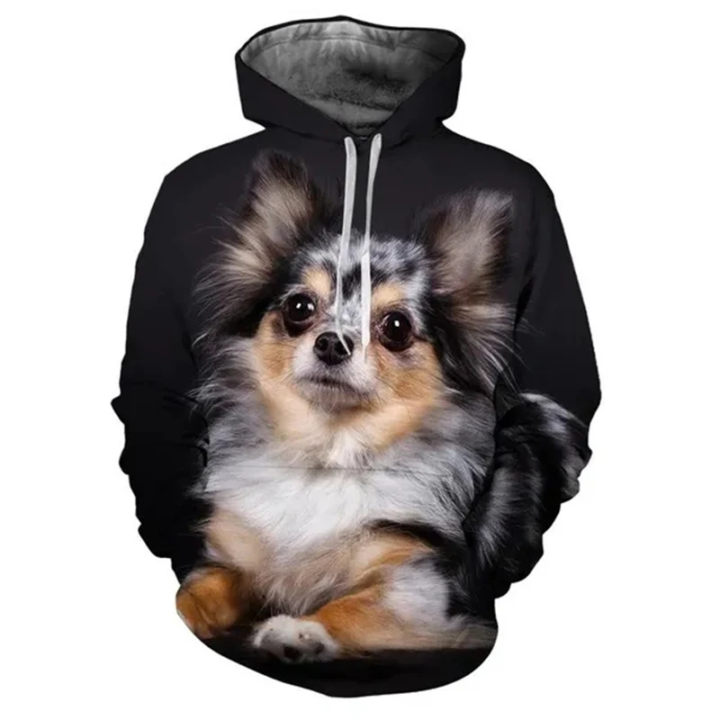 Autumn Animal Dog Chihuahua 3D Print Hoodies Men Women Fashion Casual Sweatshirts Oversized Hoodie Pullovers Tracksuit Clothing