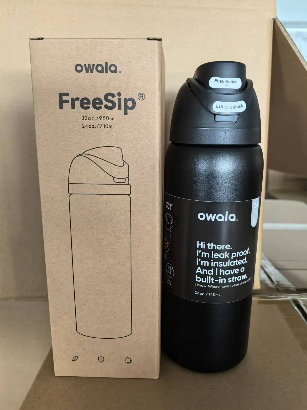 2024 NEW Owala Insulated Stainless Steel Water Bottle with Straw, BPA-Free Sports Water Bottle, Great for Travel, 24Oz/32 Oz,