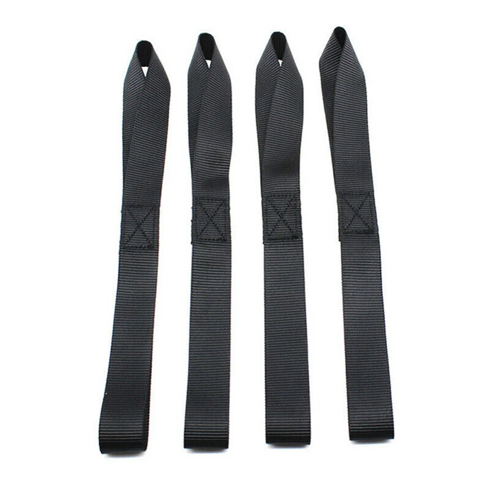 Miękkie paski do wiązania 30,5x2,5x0,1cm Odporne na ścieranie czarne do kierownicy Widelce Holowanie Akcesoria do ładunku Grzechotka