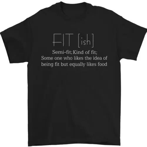 Fit ish Funny Gym Training Top Overweight Mens T-Shirt 100% Cotton