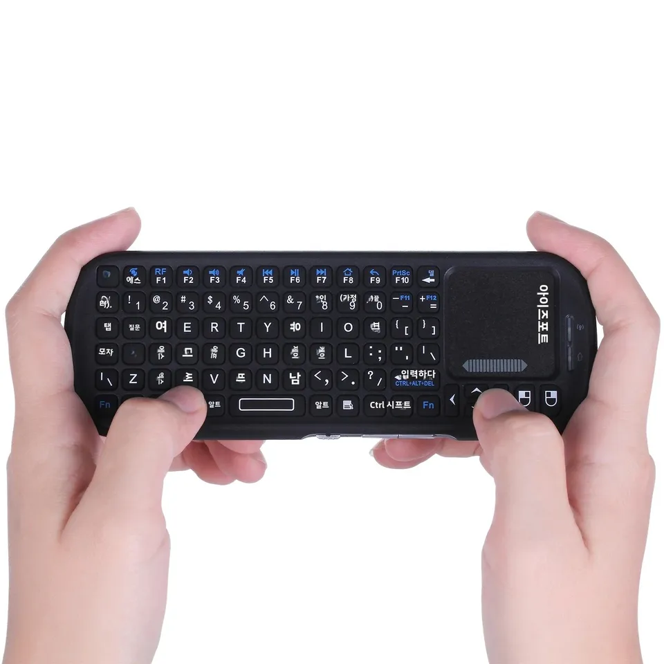 IPazzPort 미니 블루투스 및 2.4GHz 무선 키보드(안드로이드 TV 박스/PC/태블릿/PS4/라즈베리 파이 3/HT용 터치패드 마우스 콤보 포함) 썸네일 7