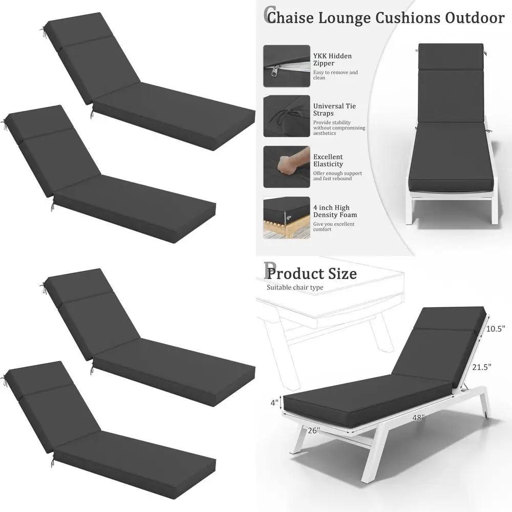 2 Pcs Chaise Lounge…