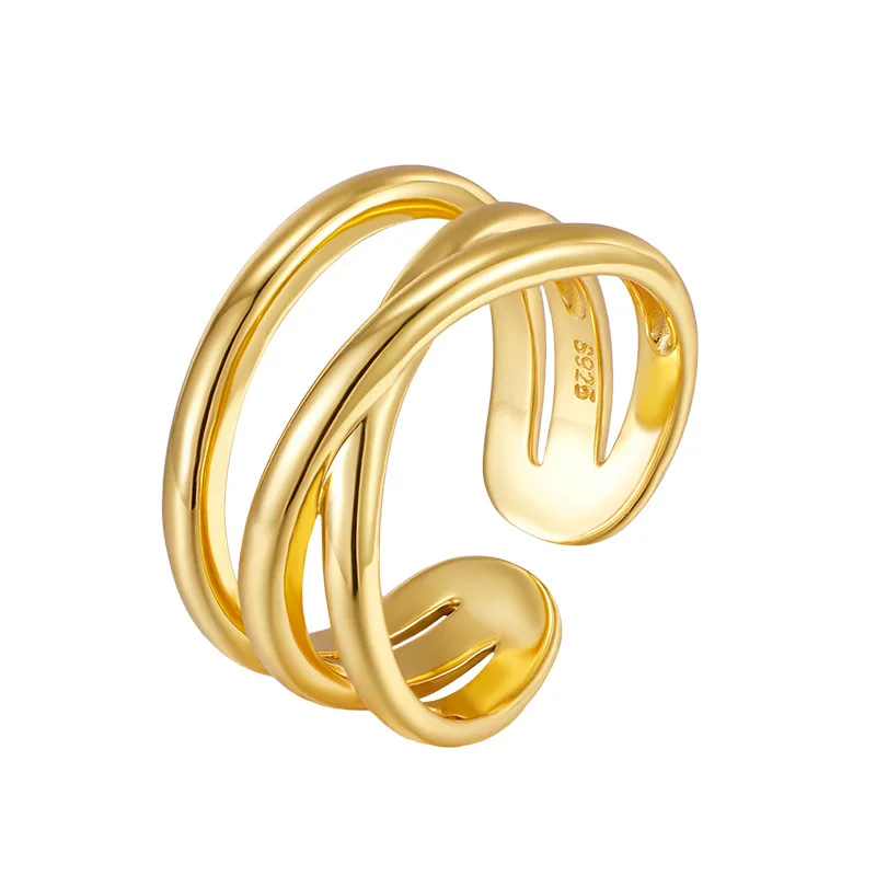 

Винтажное минималистичное кольцо из стерлингового серебра S925 для женщин, с нерегулярным открытым дизайном, модный ювелирный подарок для свадьбы