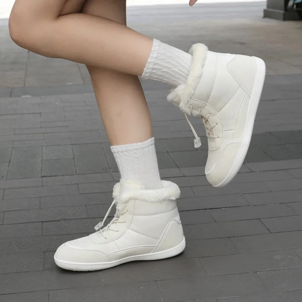 

2026 Women's Winter Snow Boots Fur Lined Barefoot Boots Wide Toe Box Ankle Booties Walking Boots Outdoor