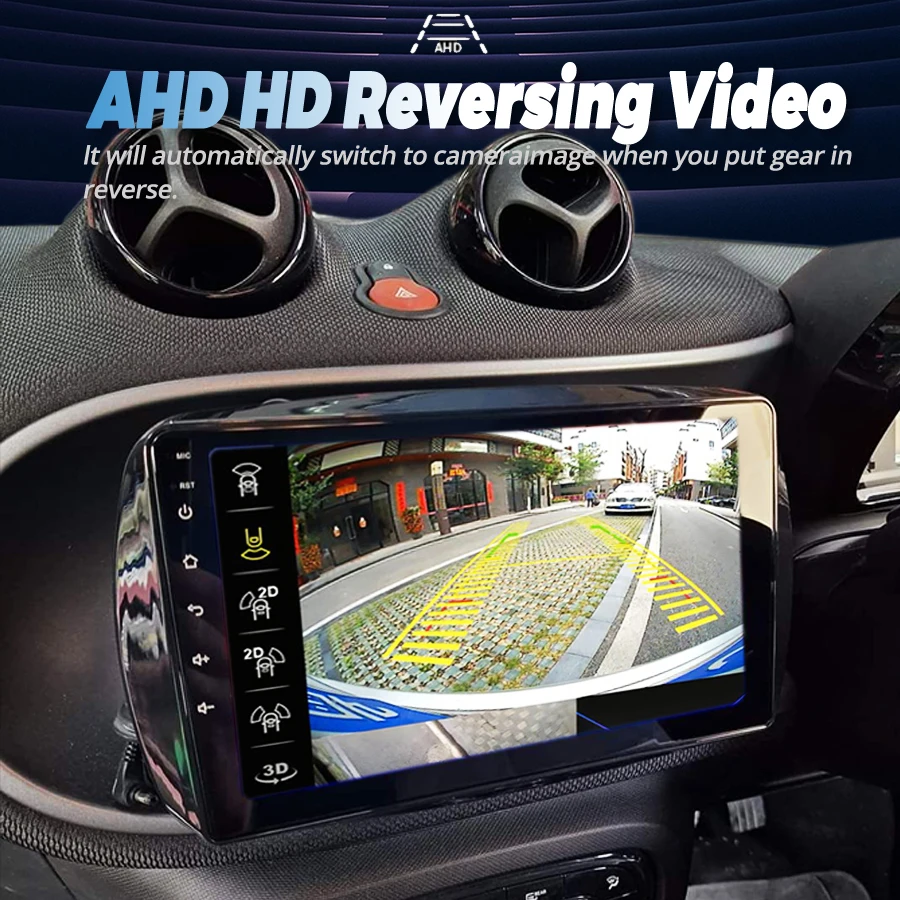 Leitor de vídeo multimídia automotivo, rádio estéreo, navegação GPS, Android 13, CarPlay para Mercedes Benz Smart 453, Fortwo, 2014-2020
