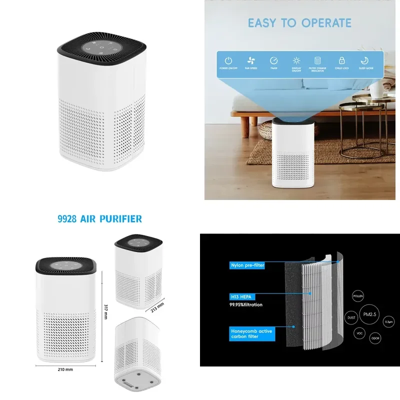 JNUO Desktop Air Purifier Hot Sale Hepa Purifier For Children Room Air Clean