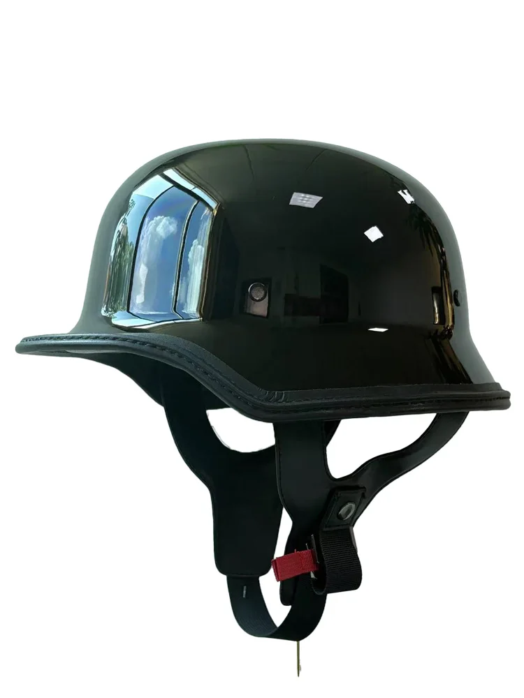 AliExpress NONE Retro Soldier Helmet for Men Cruising Motorcycle Heavy Bike German Style Half Bucket Helmet Vintage Headgear for Bikers