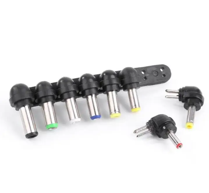 8 Interchangeable Tips Laptop Adapter Universal DC Plugs for AC Power Connector Charger for Notebook Computer E3