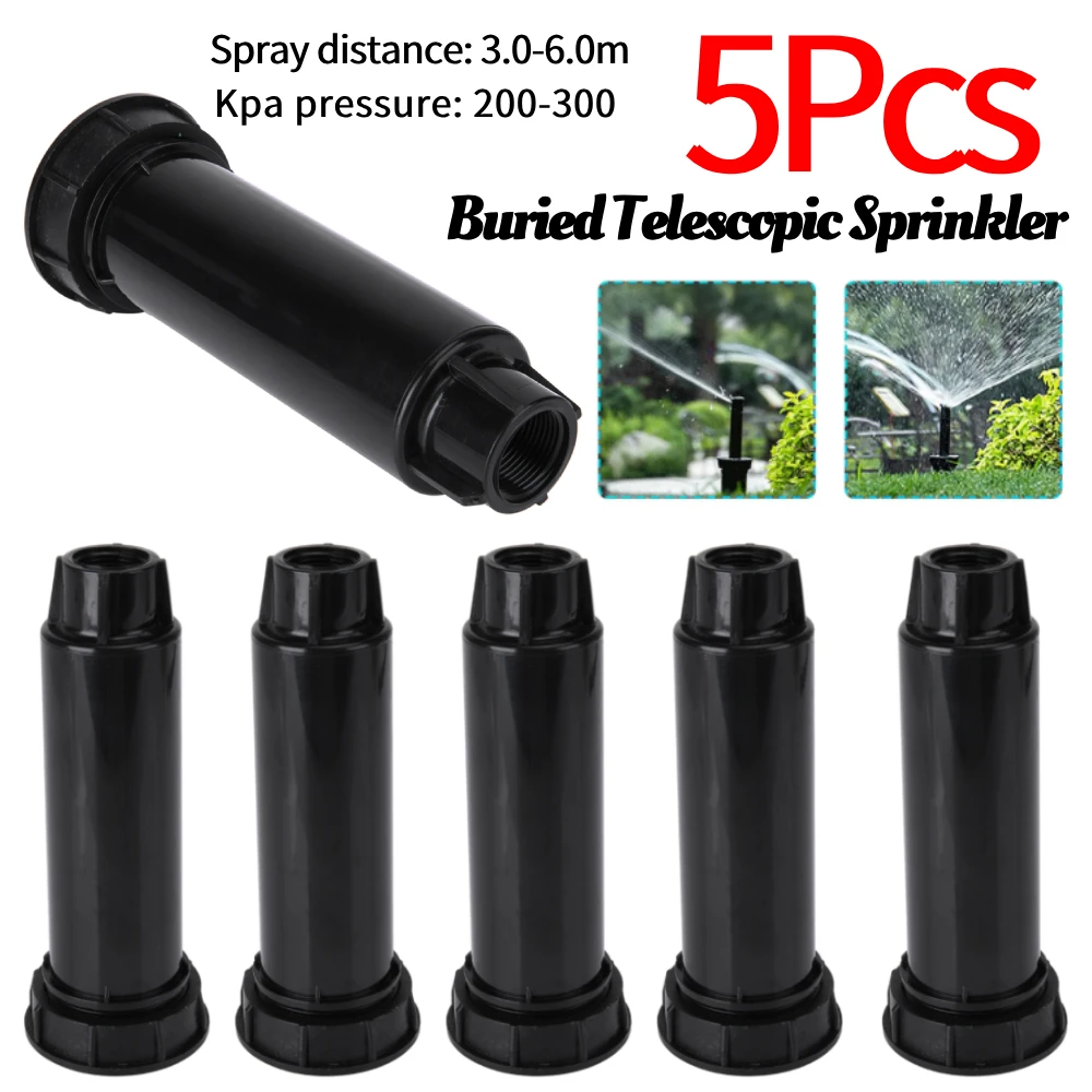 

5 шт. автоматический подъемный разбрызгиватель 25-360 градусов, регулируемый всплывающий разбрызгивающий разбрызгиватель для орошения, разбрызгиватель для воды, инструмент для газона