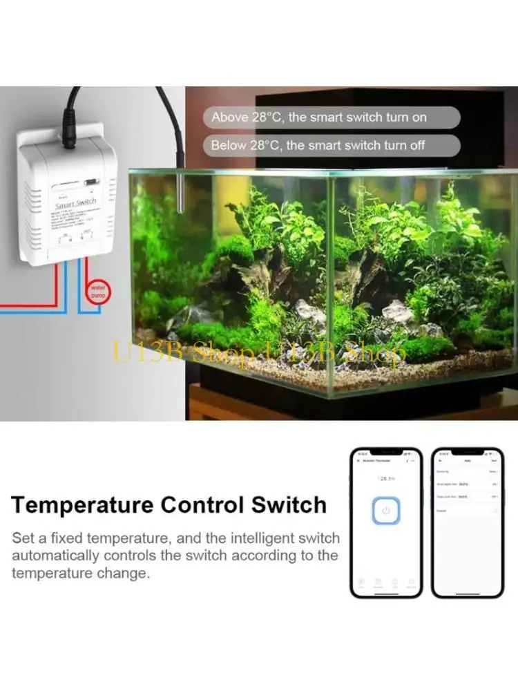 

U13B Wi-Fi Tempret Switches 1 Банга однорезовая выход 3000 Вт 16a с мониторингом потребления энергий.