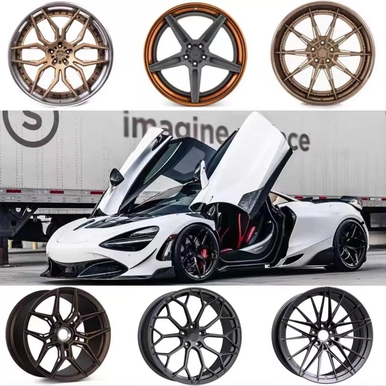 New Forged Aluminum Chrome Finish Wheels-30mm/25mm/40mm ET 5-Year Warranty for Mercedes SE-Class Evoque & More (Multi Spoke)