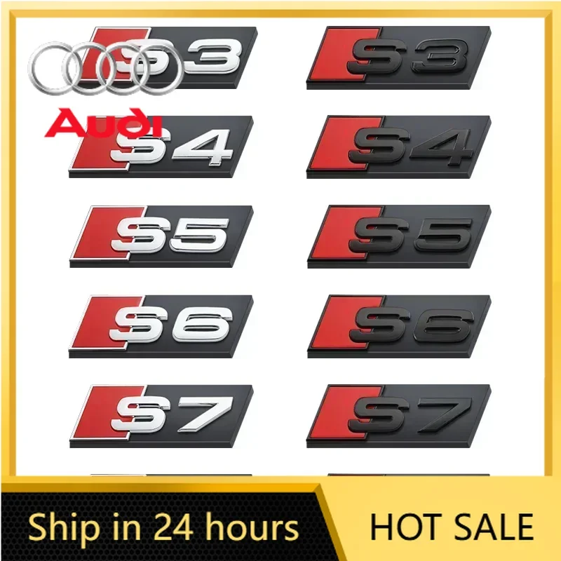 

1 шт. эмблема из АБС-пластика для автомобиля, значок на решетку радиатора, крепление на капот для Audi S3 S4 S5 S6 S7, аксессуары для автостайлинга, наклейки